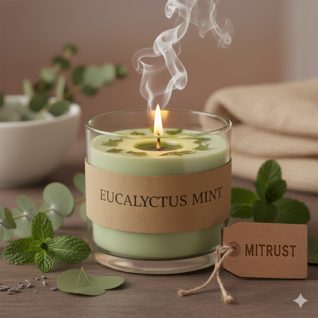 Eucalyptus mint aromatherapy candle