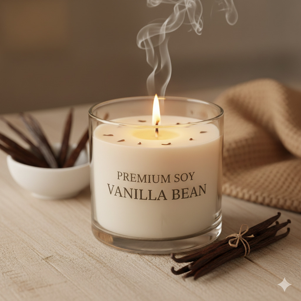 Vanilla bean premium soy candle